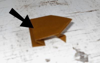 Origami paper frog cat toy - jump instructions