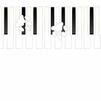 Piano Paws cat and music themed notepaper from Flick-Dot-Buzz, ENJOY!